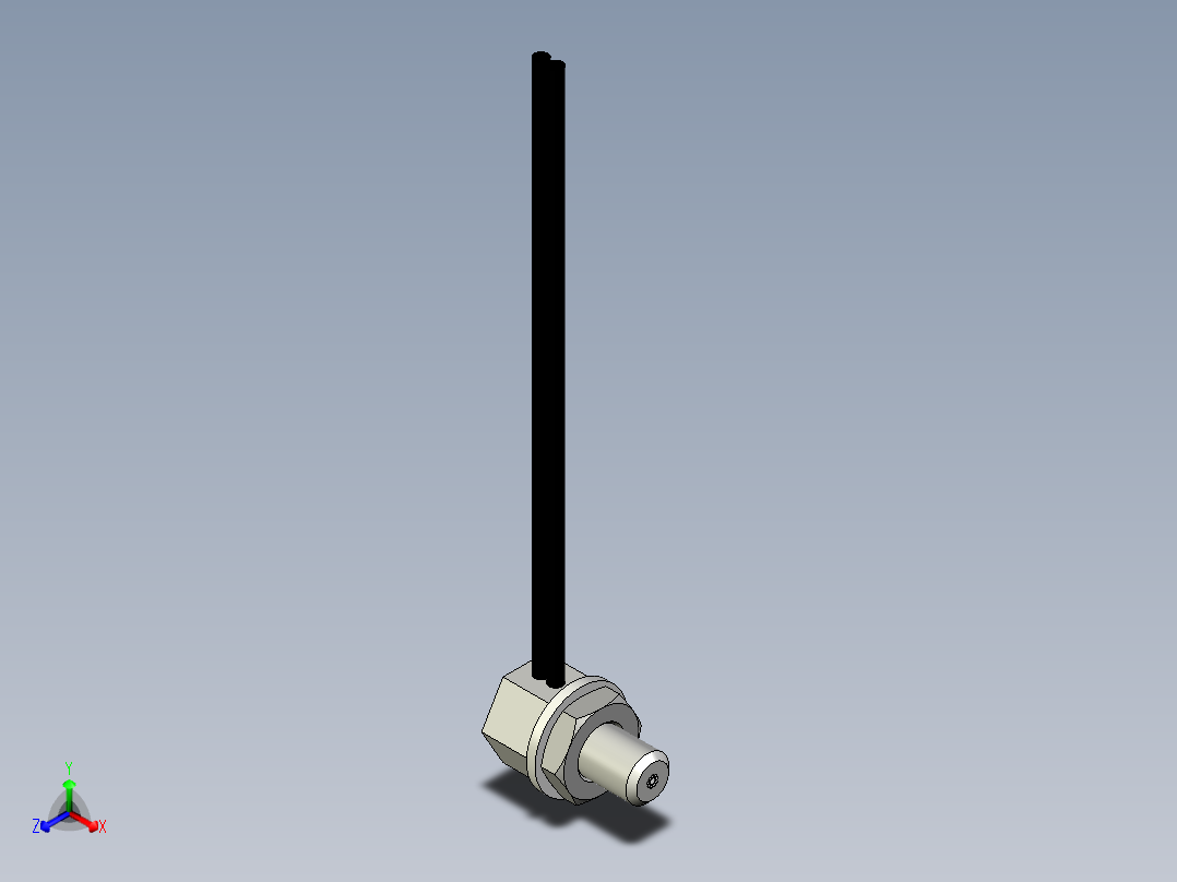 直角光纤_漫反射型FR-Y31正等轴测图