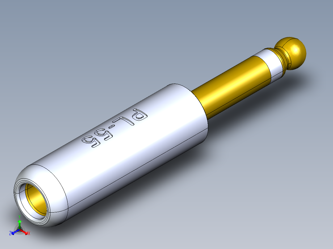 电话插头正等轴测图