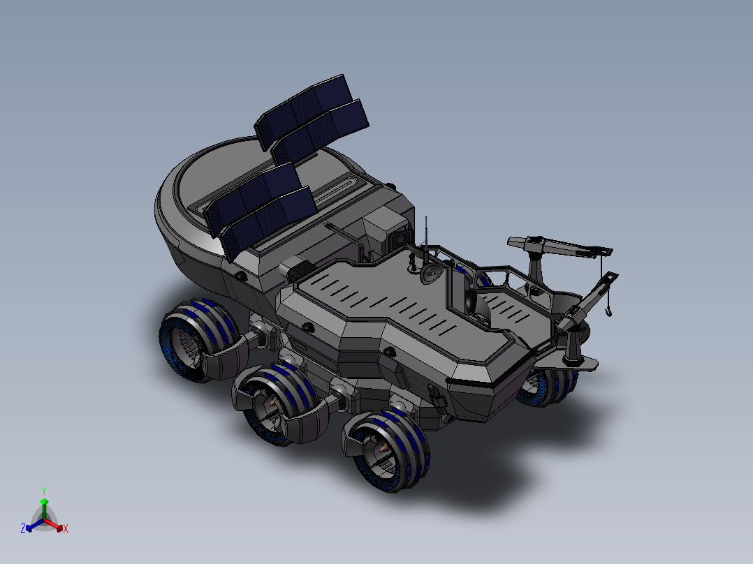 火星探索实验车正等轴测图