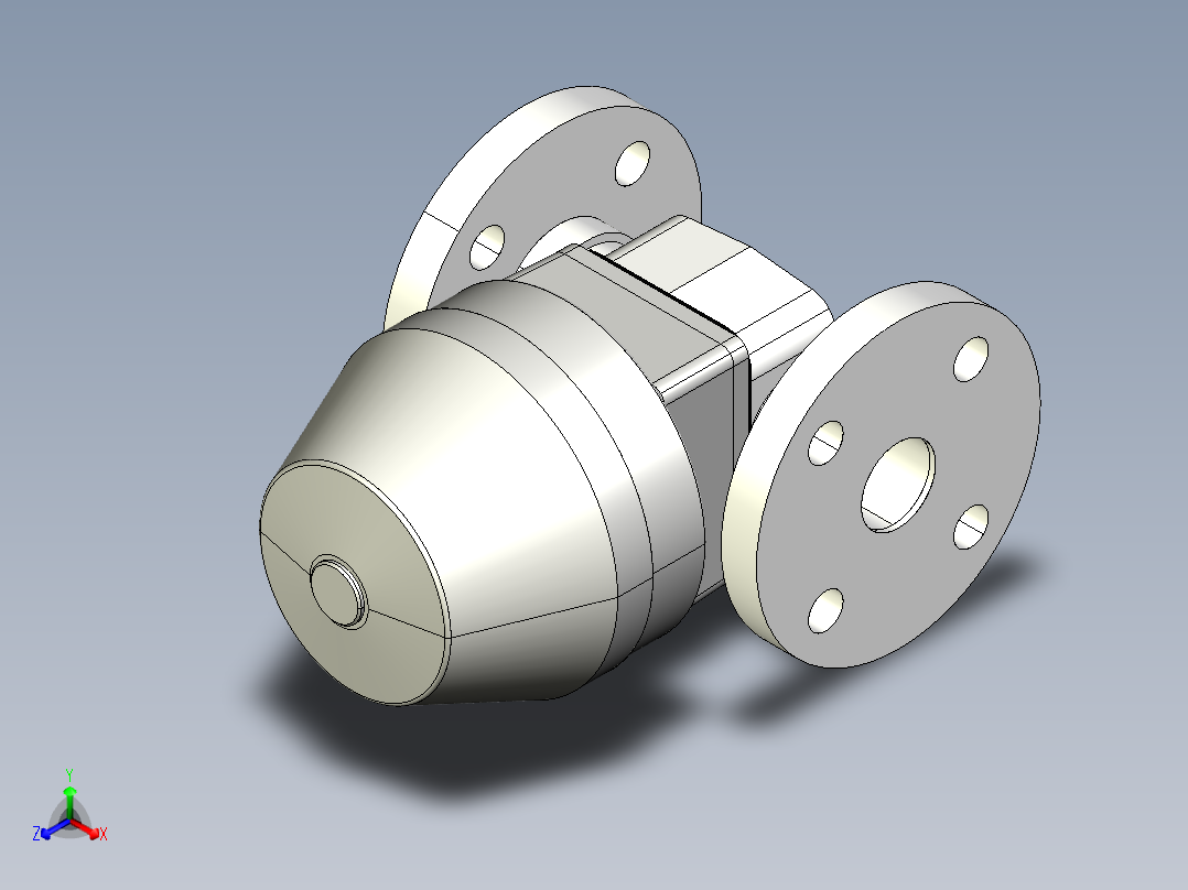 5DKMOFCP NC 气动隔膜阀，常闭，固定法兰钻孔PN10 16。面对面根据EN 558-1 PVDF正等轴测图