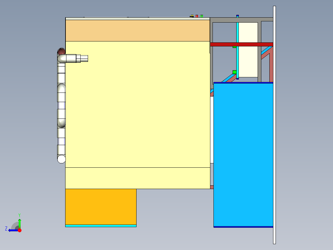蒸发冷却系统右视图