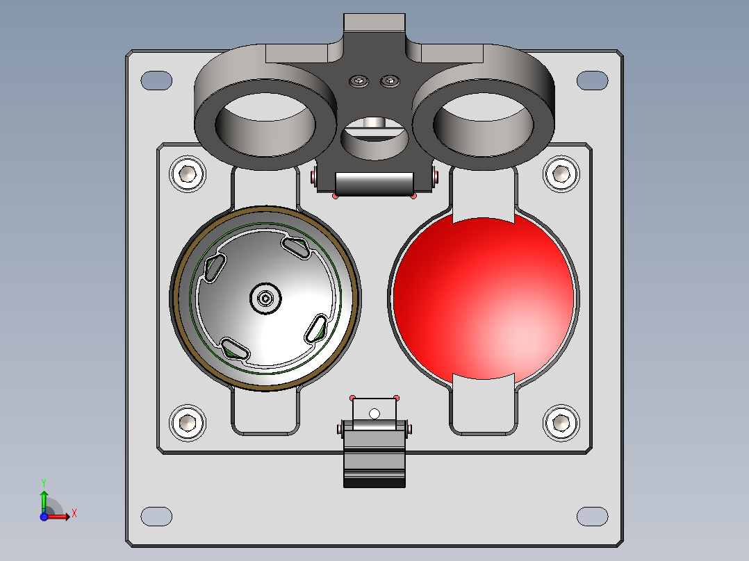 调节旋钮埋钉治具前视图