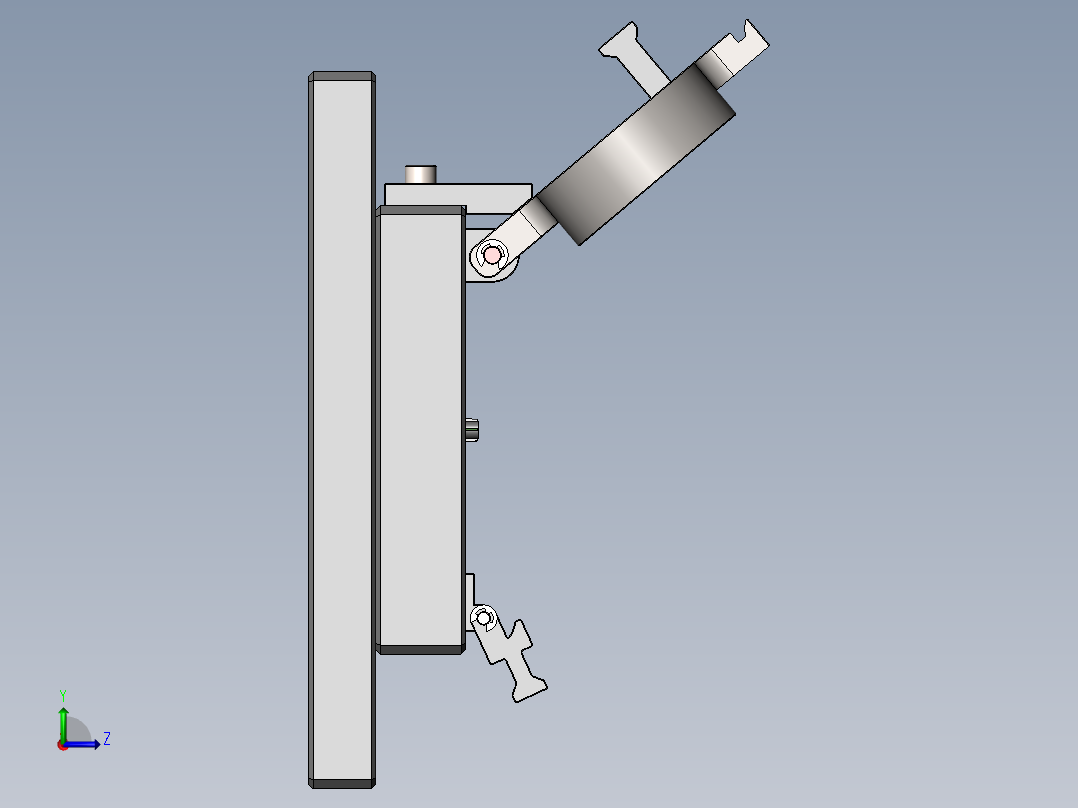 调节旋钮埋钉治具左视图