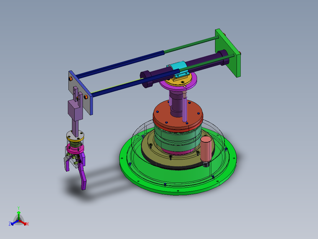 机床上下料机械手设计【含三维SW+CAD图纸+说明书】正等轴测图