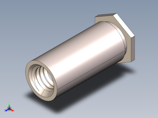 M3 L10毫米自动夹紧支架正等轴测缩略图