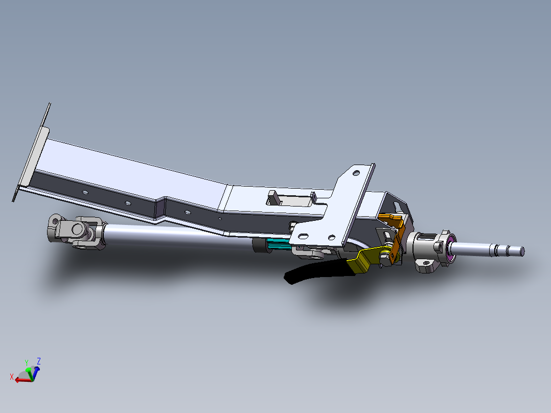 汽车转向管柱数模三维SW模型