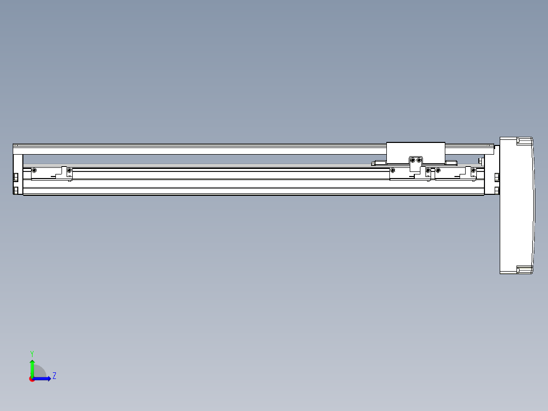 TPA-KNR-86E-1610C-L450A1-MP-H40-N3线性模块铝制底座左视图