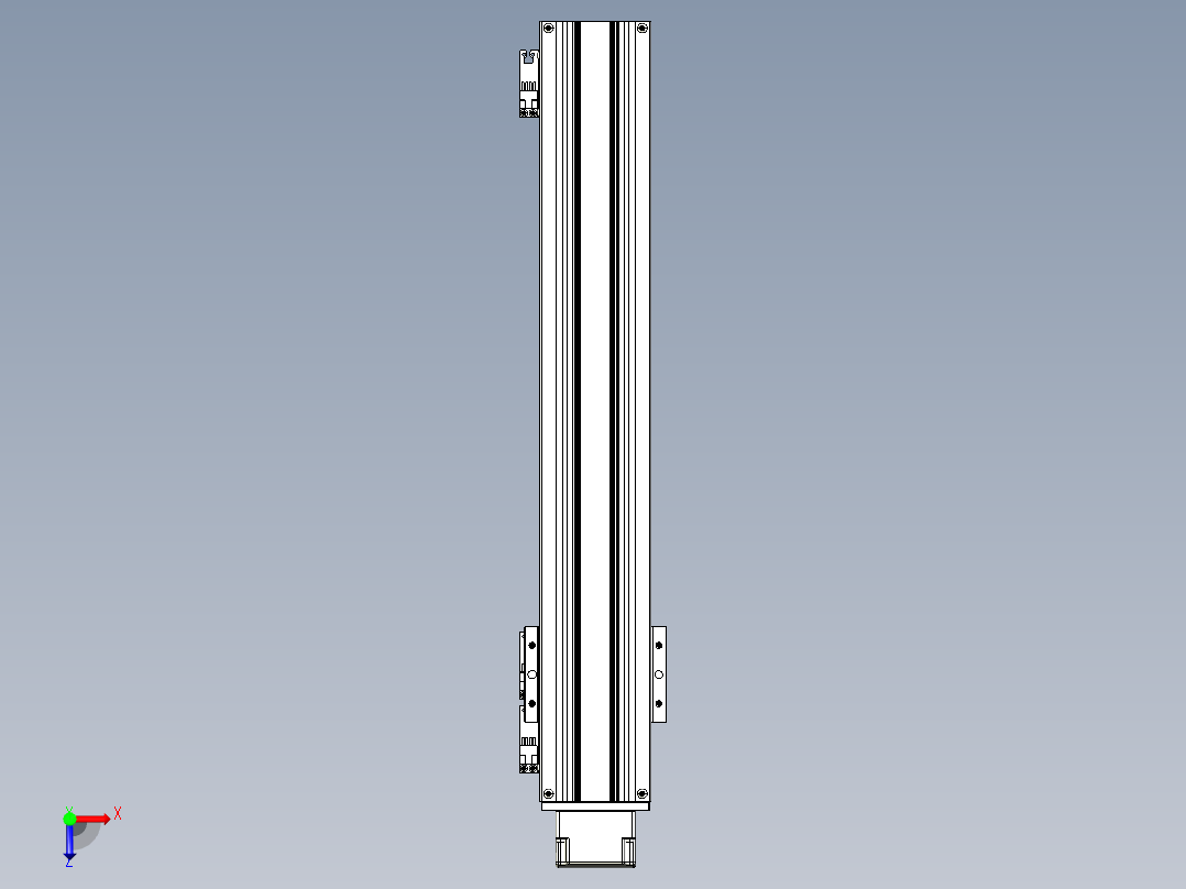 TPA-KNR-86E-1610C-L450A1-MP-H40-N3线性模块铝制底座俯视图