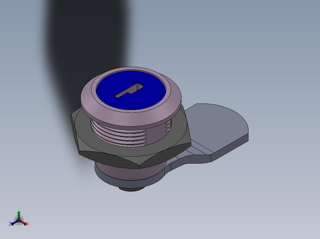 机械锁正等轴测图