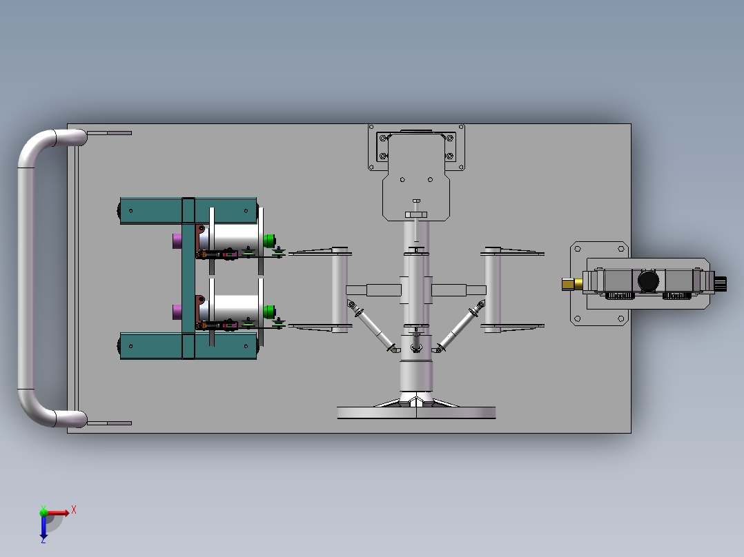焊丝送丝设备sw18俯视图