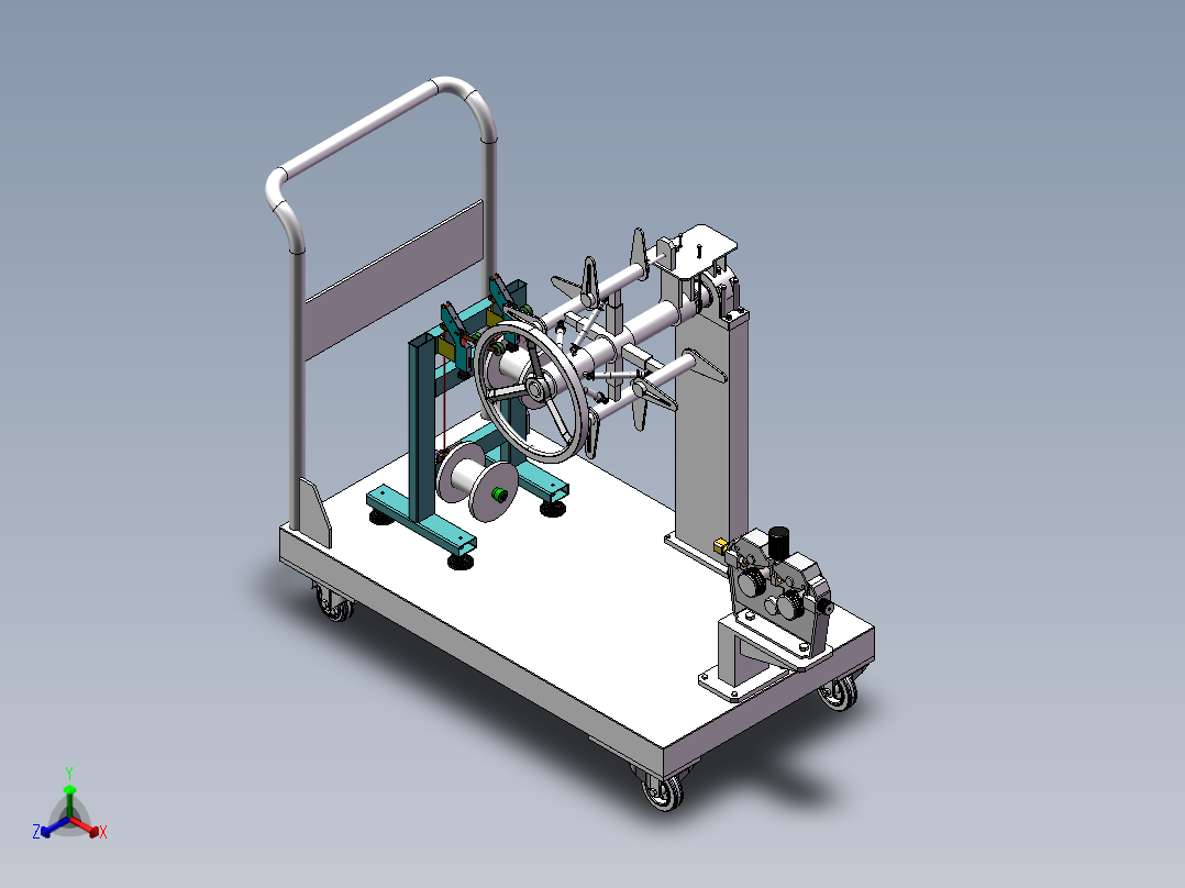 焊丝送丝设备sw18正等轴测图