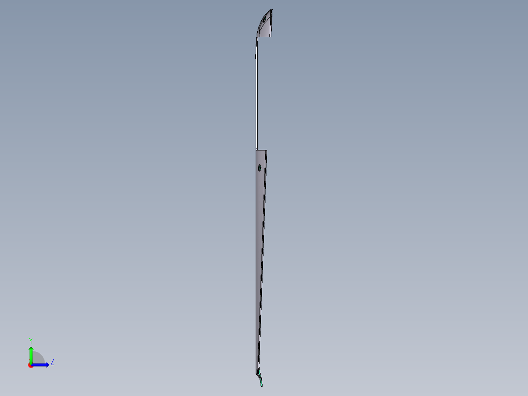 笔记本底壳铣内侧壁位凹槽程序模型左视图