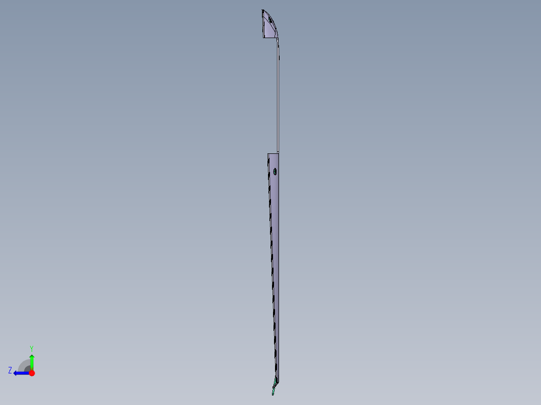 笔记本底壳铣内侧壁位凹槽程序模型右视图