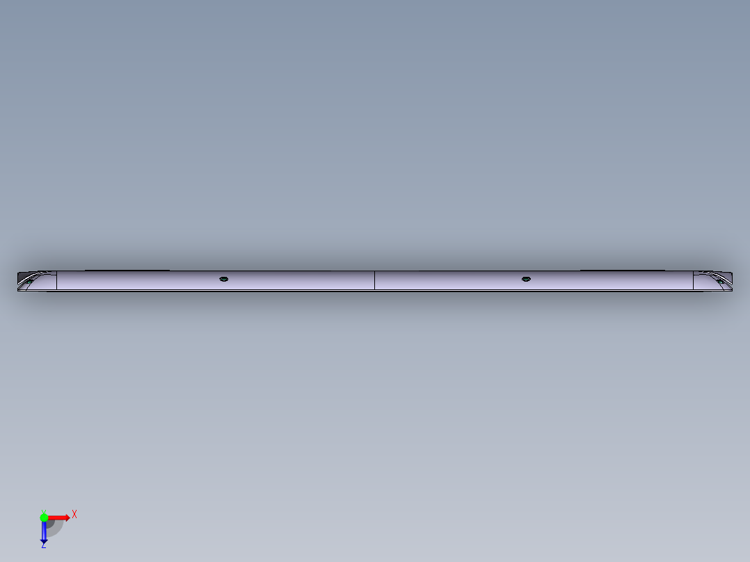 笔记本底壳铣内侧壁位凹槽程序模型俯视图