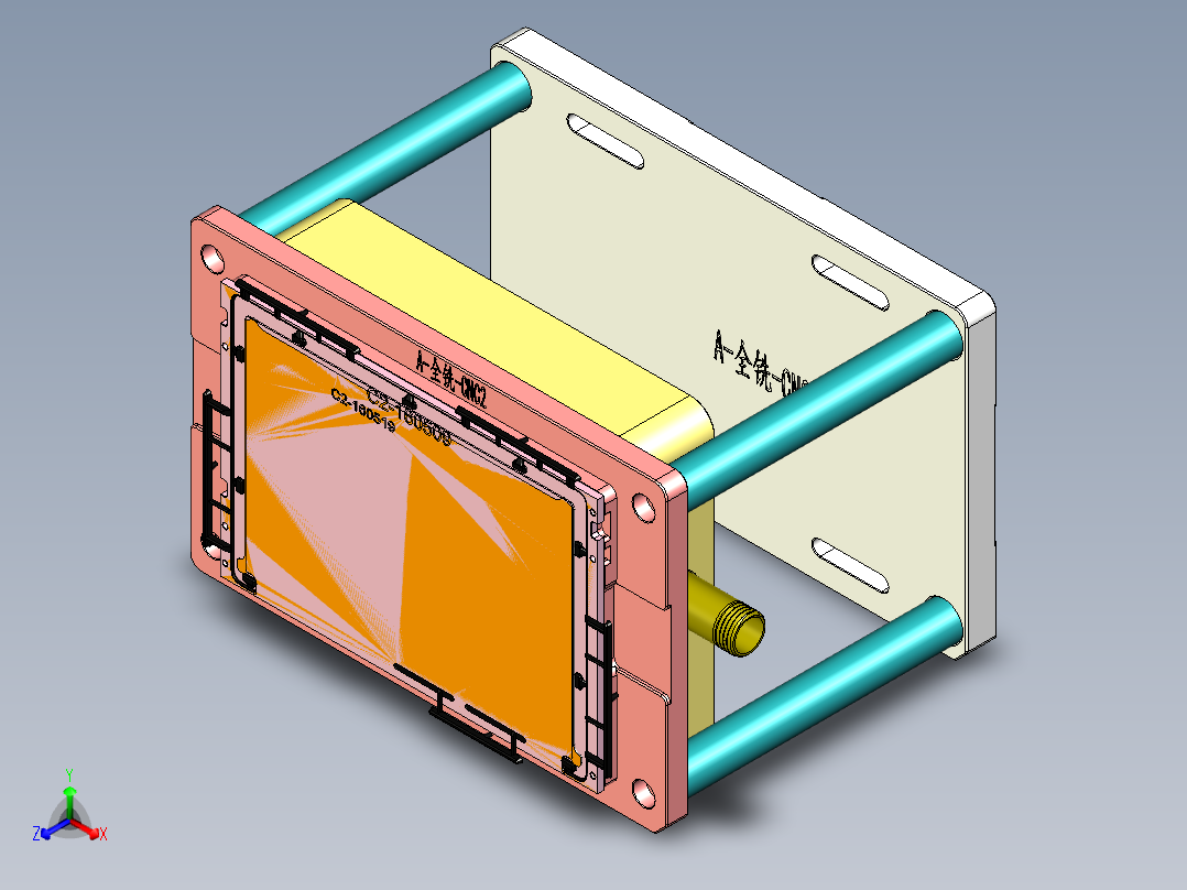 钢板粗铣内腔夹具模型