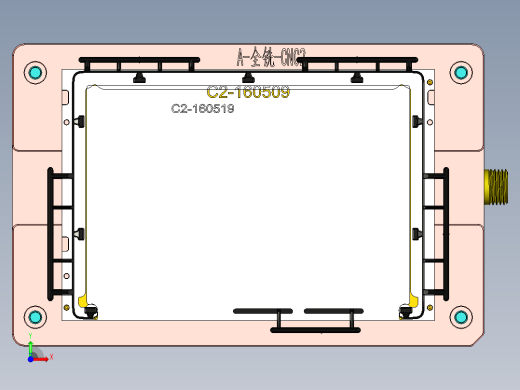 钢板粗铣内腔夹具模型前视缩略图