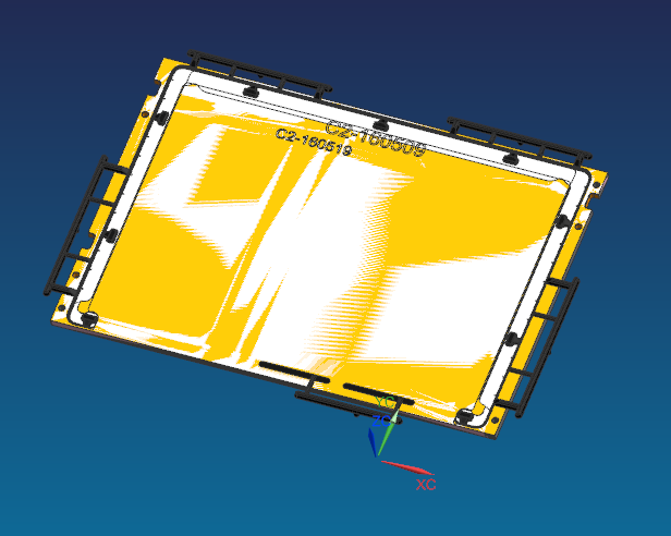 钢板粗铣内腔夹具模型