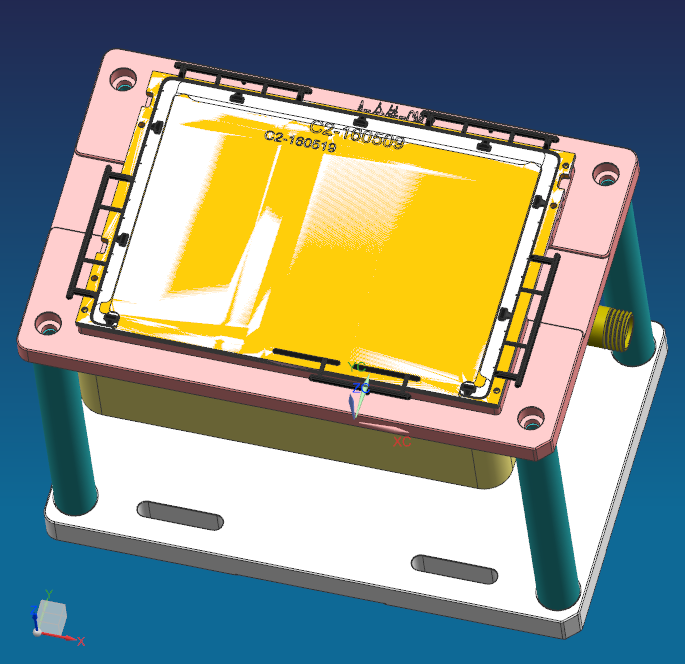 钢板粗铣内腔夹具模型