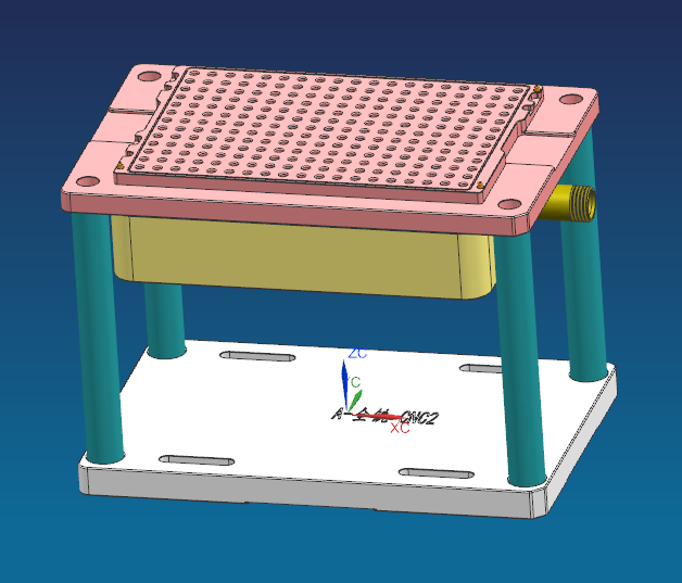 钢板粗铣内腔夹具模型