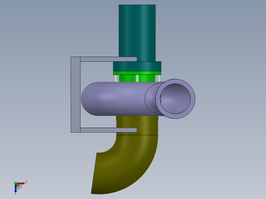 混流式水轮机模型俯视缩略图