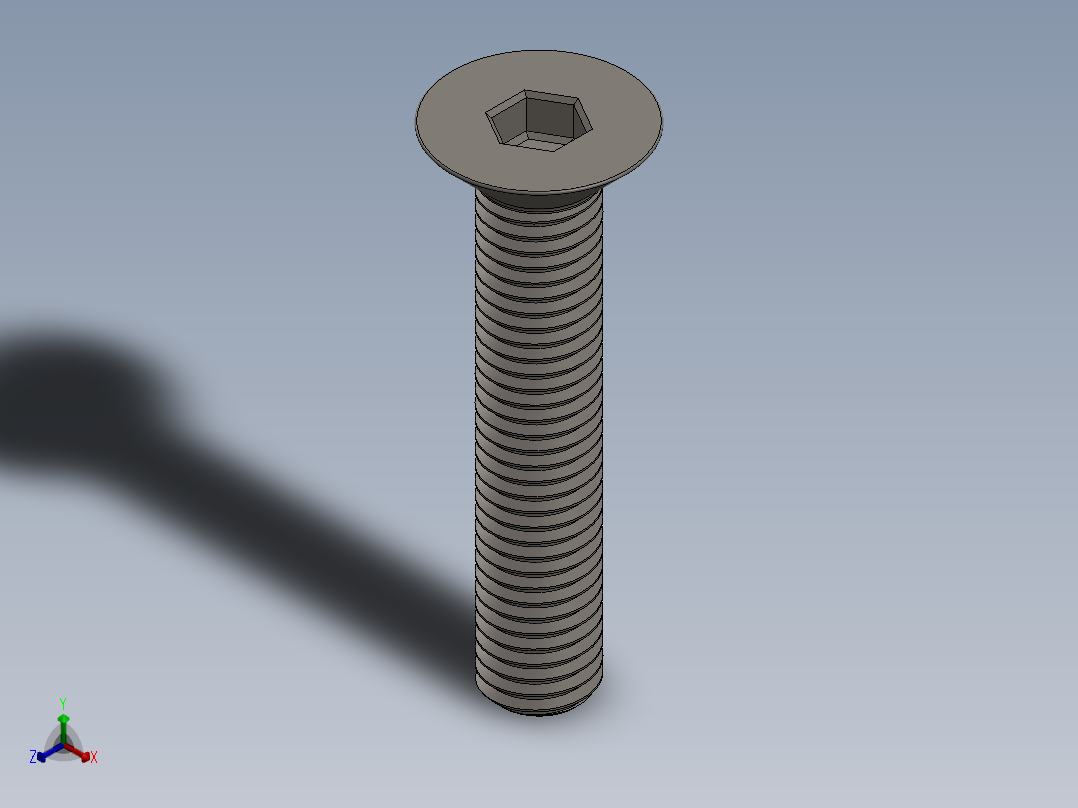 Screw_ISO_10642_M12x65_A2.SLDPRT正等轴测图