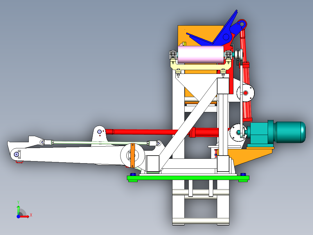 钢坯下料机前视图