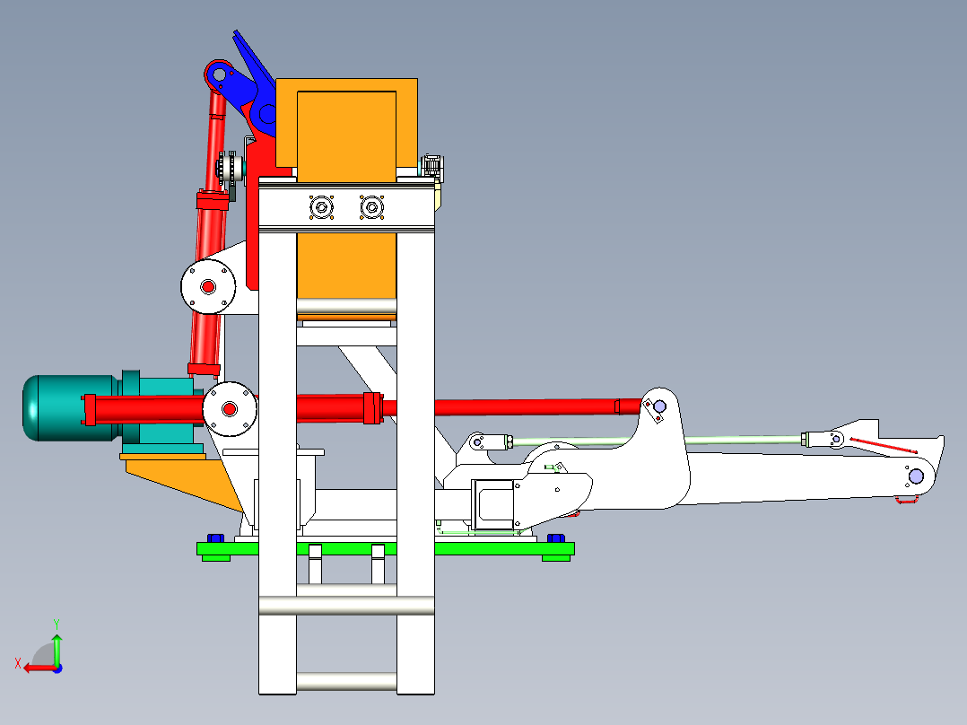 钢坯下料机后视图