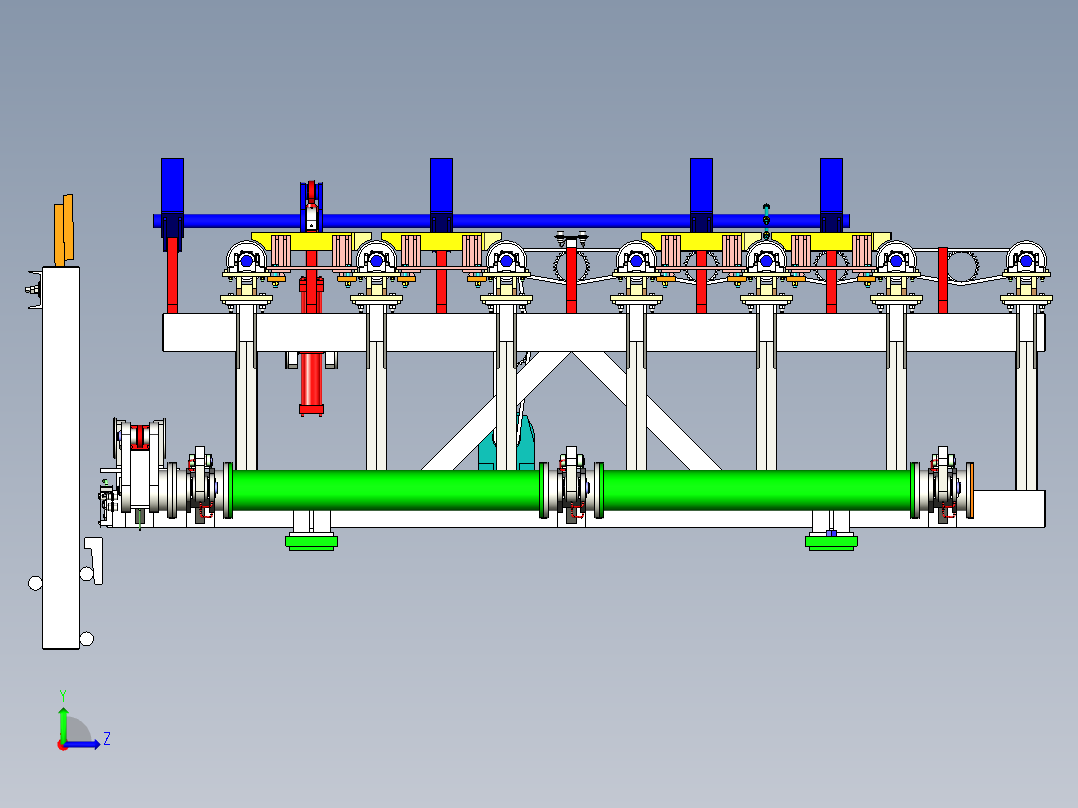 钢坯下料机左视图