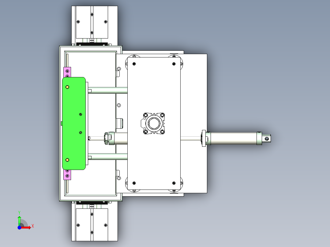 小型非标印刷机构设计前视图