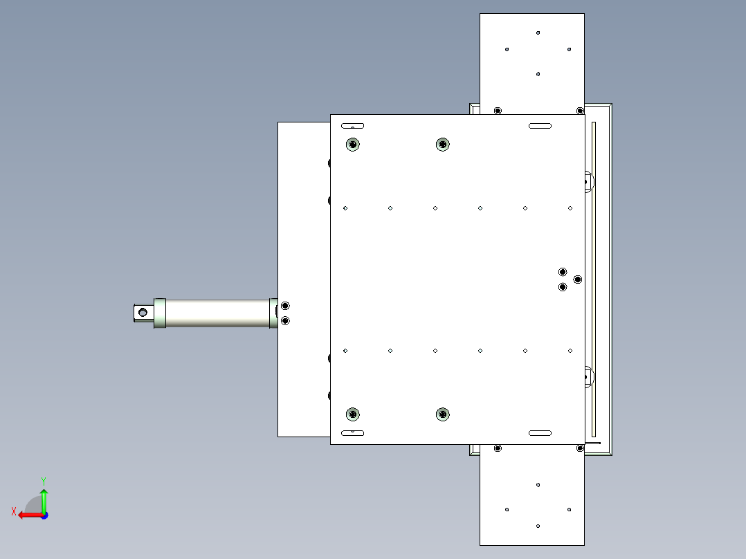 小型非标印刷机构设计后视图