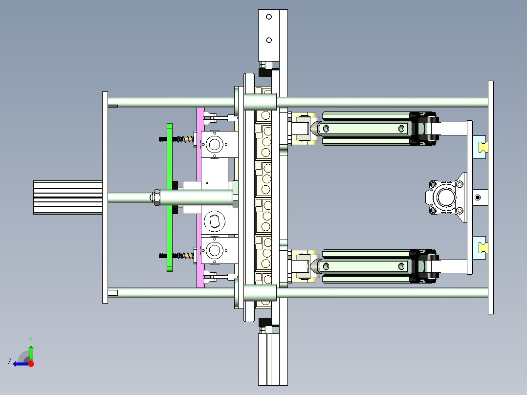 小型非标印刷机构设计右视图
