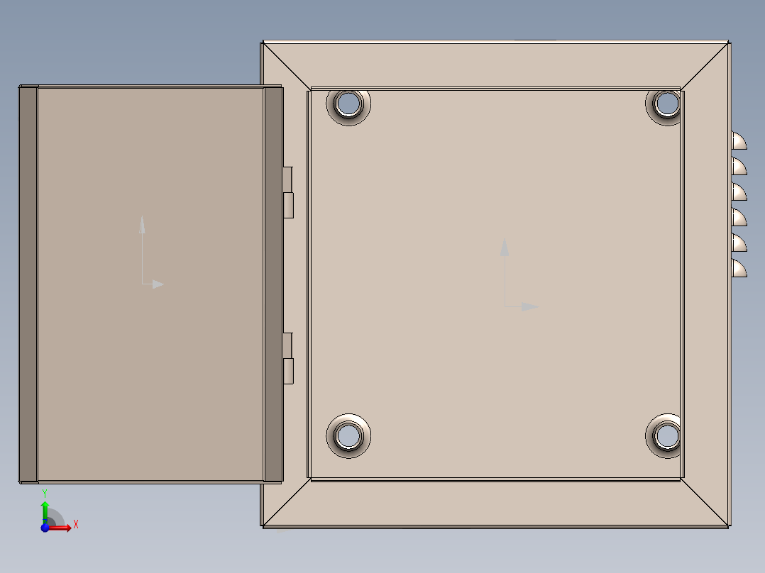 电气外壳前视图