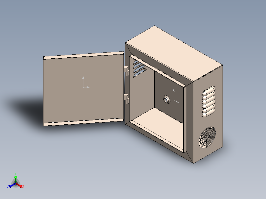电气外壳正等轴测图