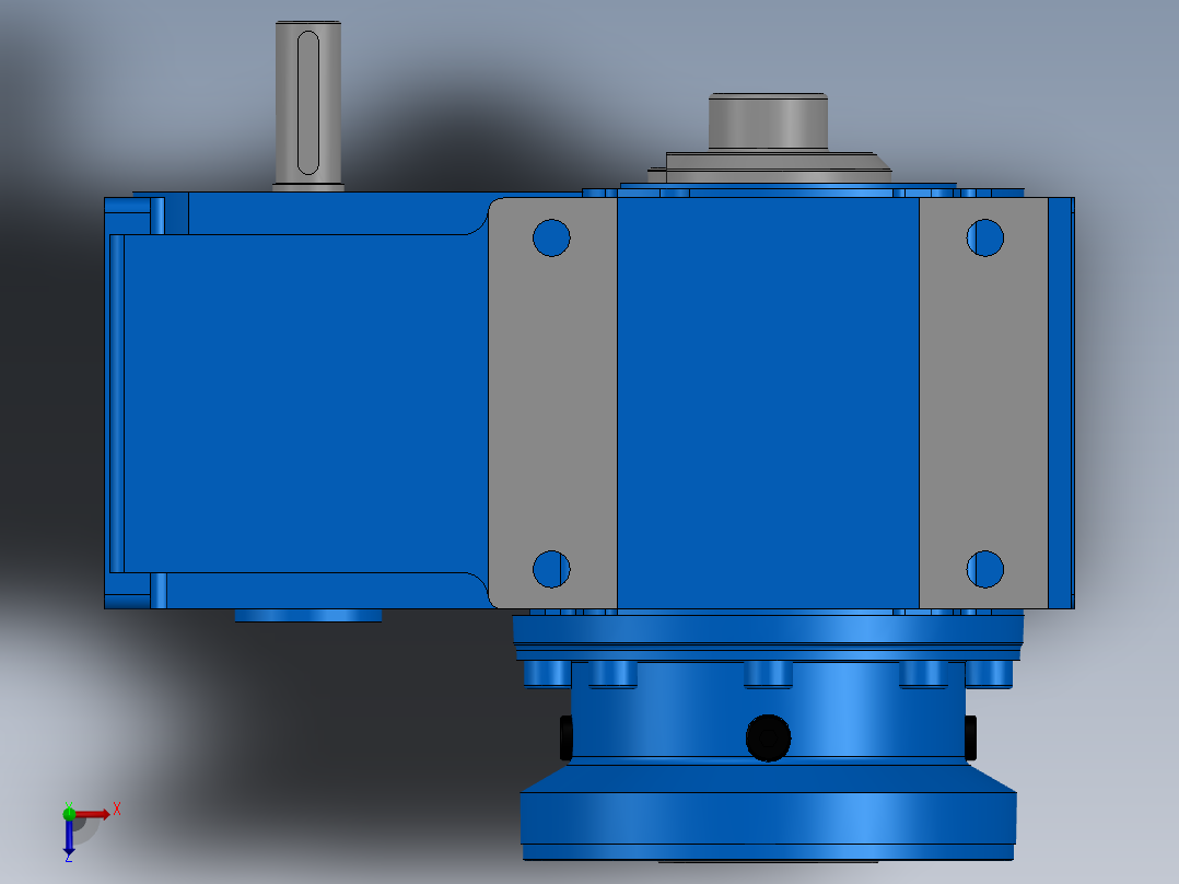 平行轴减速机型号 R2L 125 EH2Z 6.53 B3俯视图