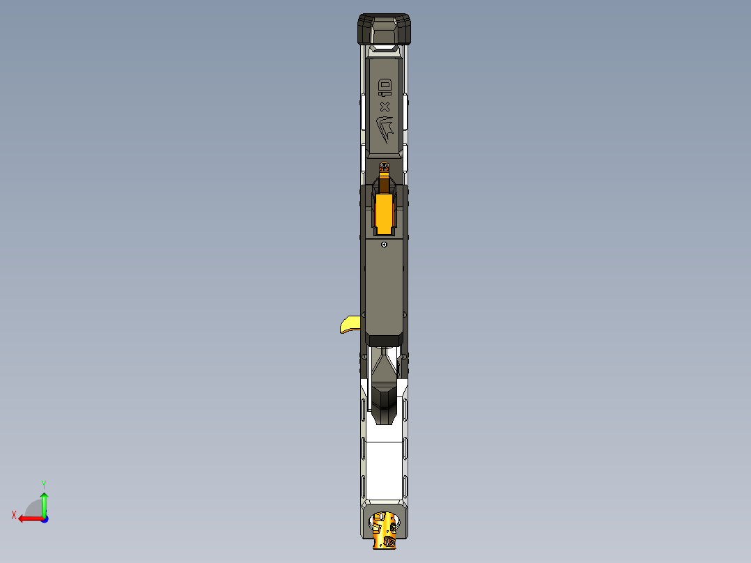 Nerf 3D 打印枪原型后视图