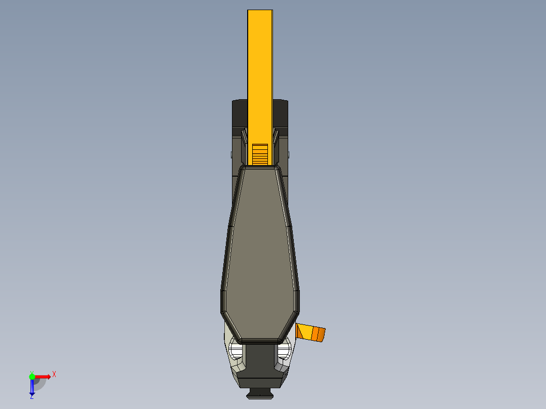 Nerf 3D 打印枪原型俯视图