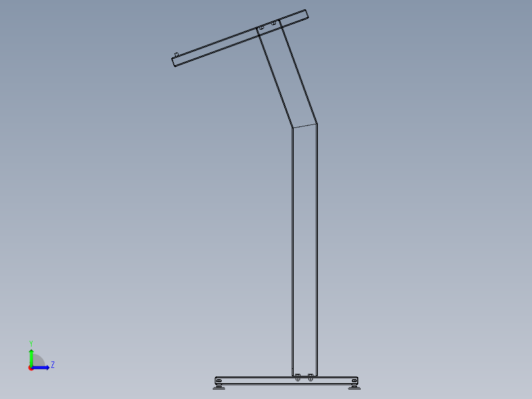 控制台 操作台vpl003v1-lectern-1837-模型格式为 stp igs左视图