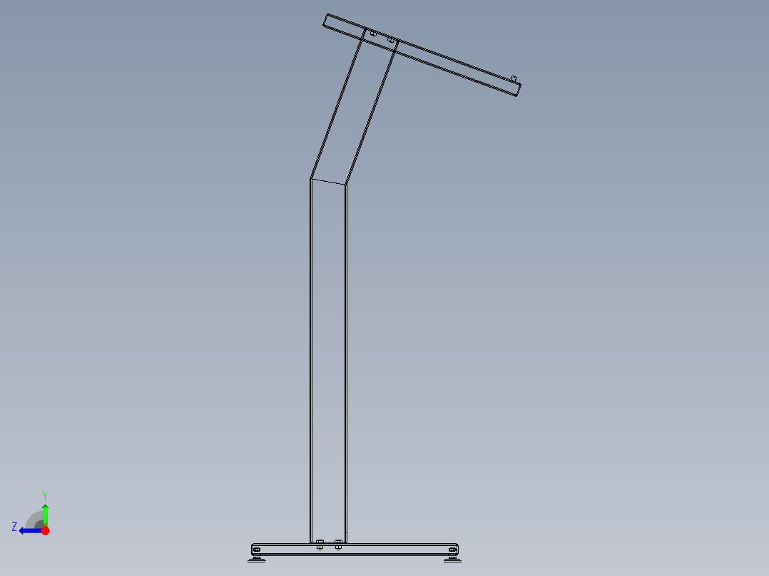 控制台 操作台vpl003v1-lectern-1837-模型格式为 stp igs右视图