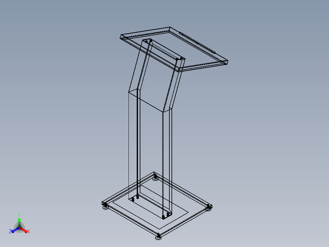 控制台 操作台vpl003v1-lectern-1837-模型格式为 stp igs正等轴测图