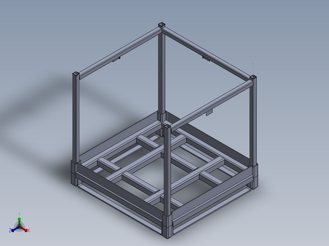 架子正等轴测图