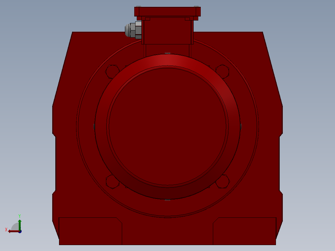 斜齿轮减速机后视图