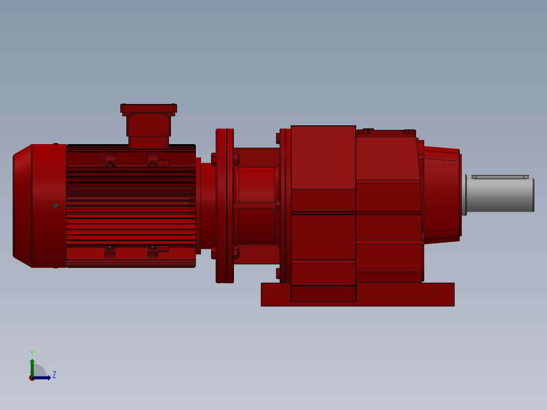 斜齿轮减速机左视图