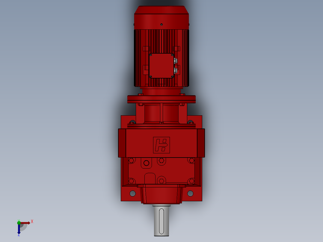 斜齿轮减速机俯视图
