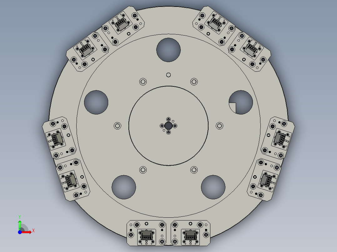 电子丝印生产线设备设计-转台治具装配-v1前视图