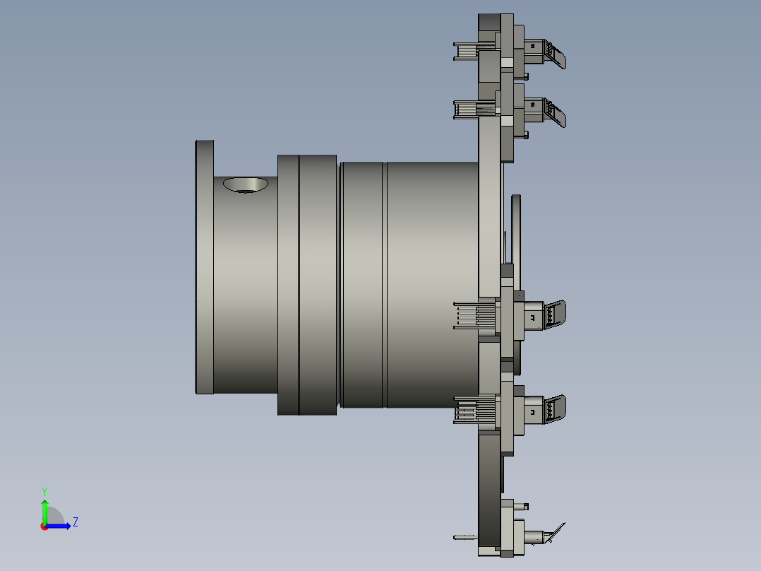 电子丝印生产线设备设计-转台治具装配-v1左视图