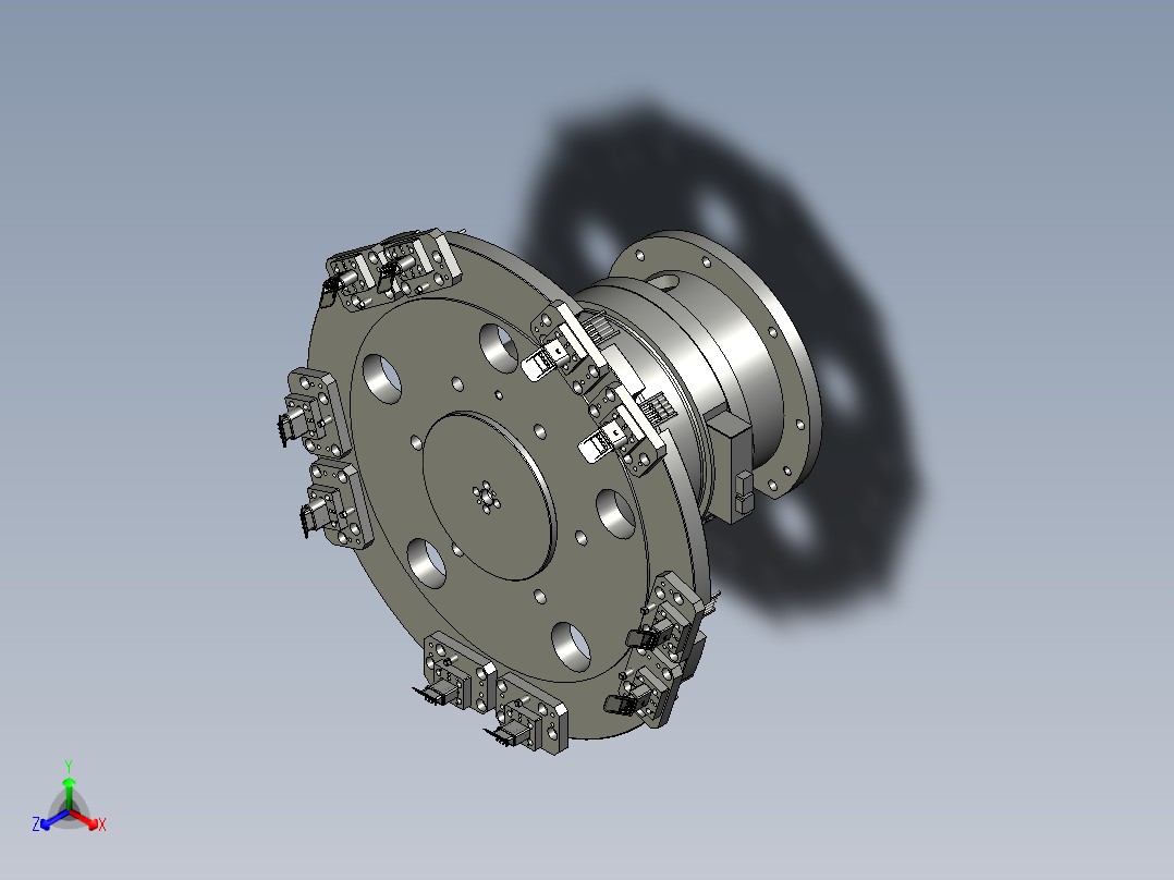 电子丝印生产线设备设计-转台治具装配-v1正等轴测图