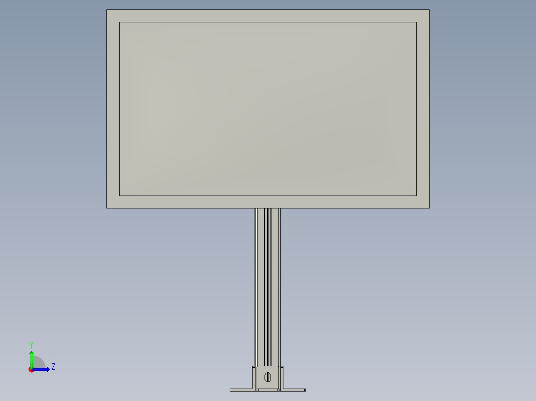 电脑显示器支架左视图