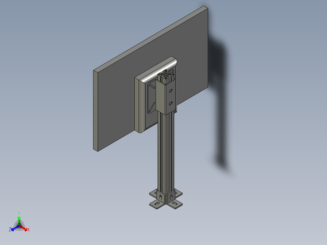 电脑显示器支架正等轴测图