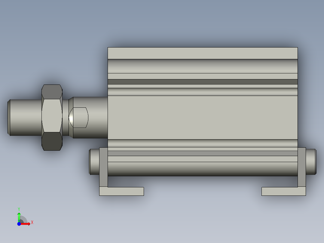 CDQ2L32-40DCMZ(0_0_0)气缸前视图