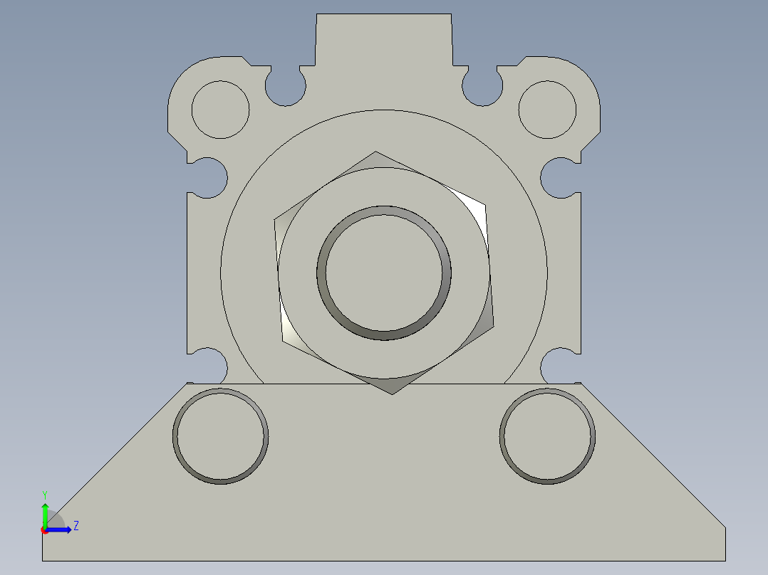 CDQ2L32-40DCMZ(0_0_0)气缸左视图